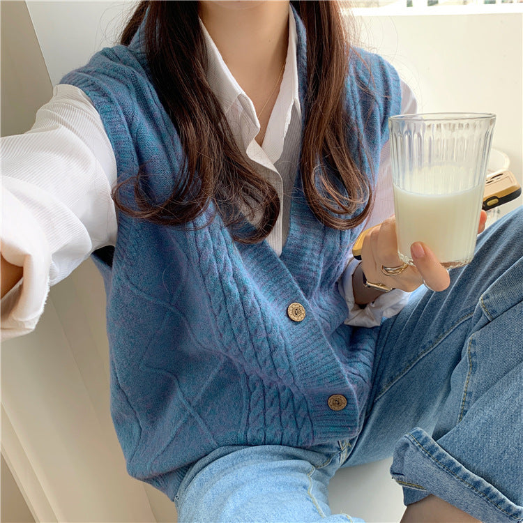 Women Sweaters Wear Vintage Style Loose Clothes