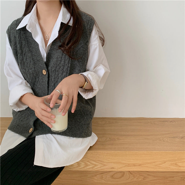 Women Sweaters Wear Vintage Style Loose Clothes
