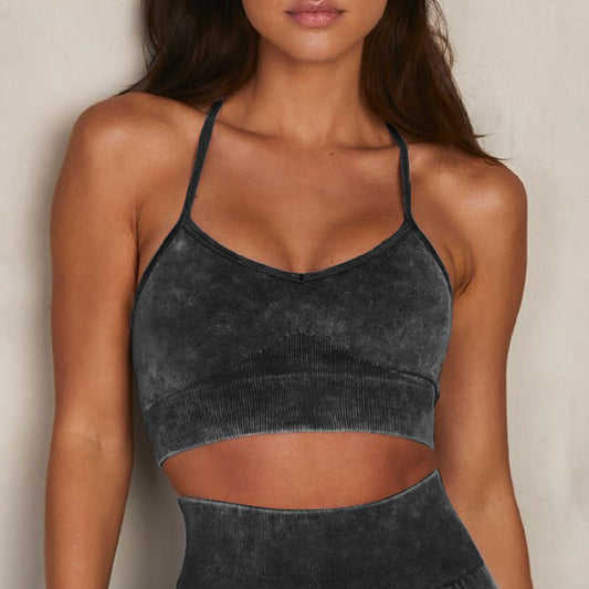 Denim Seamless Knitted Sports Workout Clothes Women