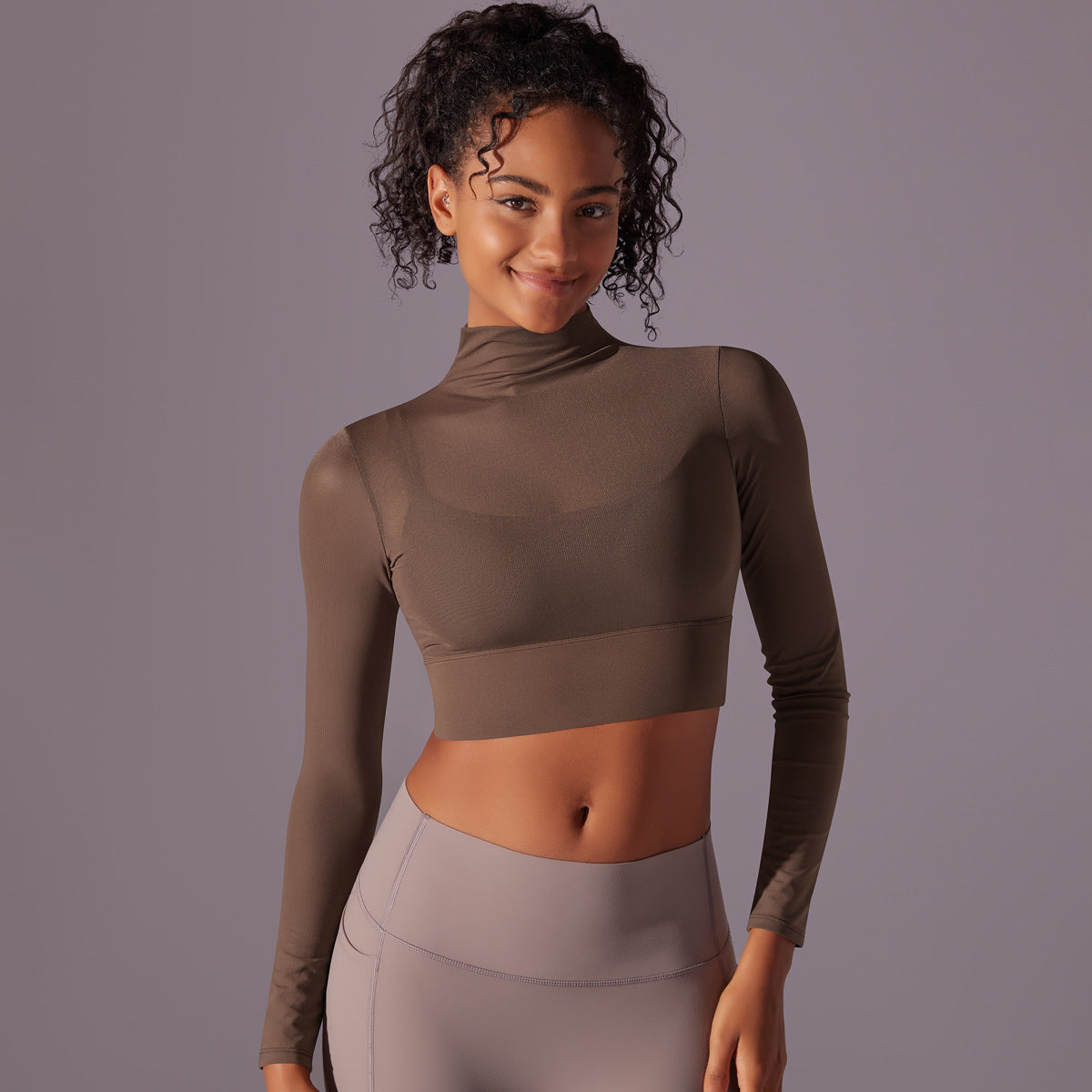 Mesh Workout Clothes Long Sleeve Quick-drying Workout Clothes Top For Women