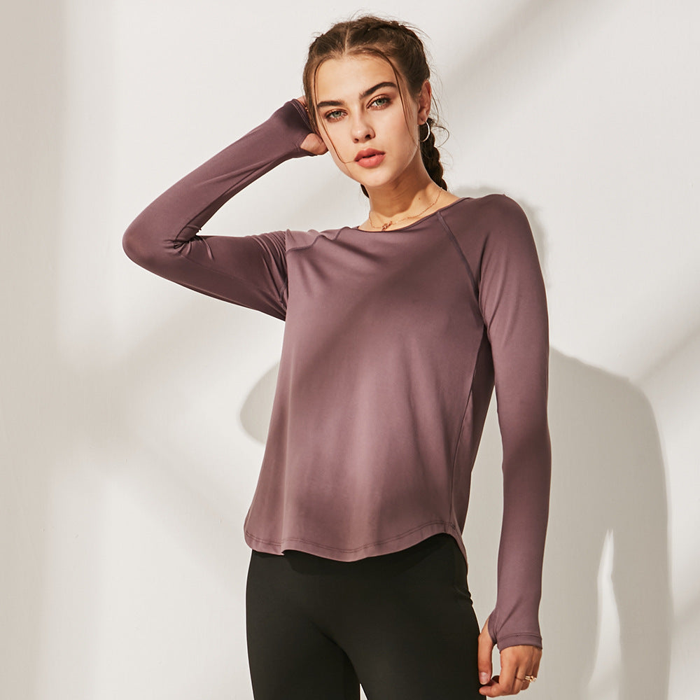 Sports long-sleeved workout clothes women quick-drying
