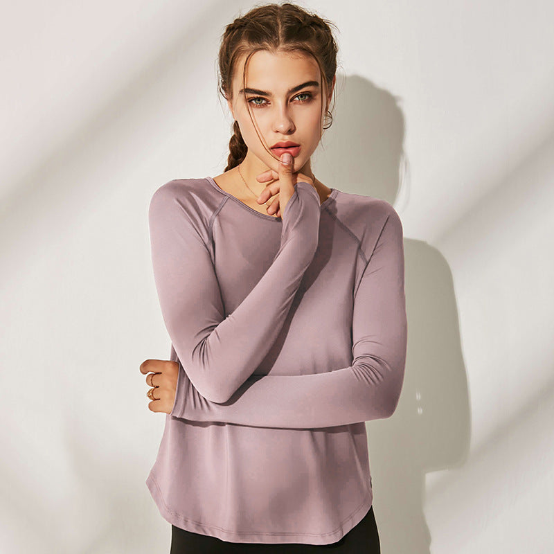 Sports long-sleeved workout clothes women quick-drying