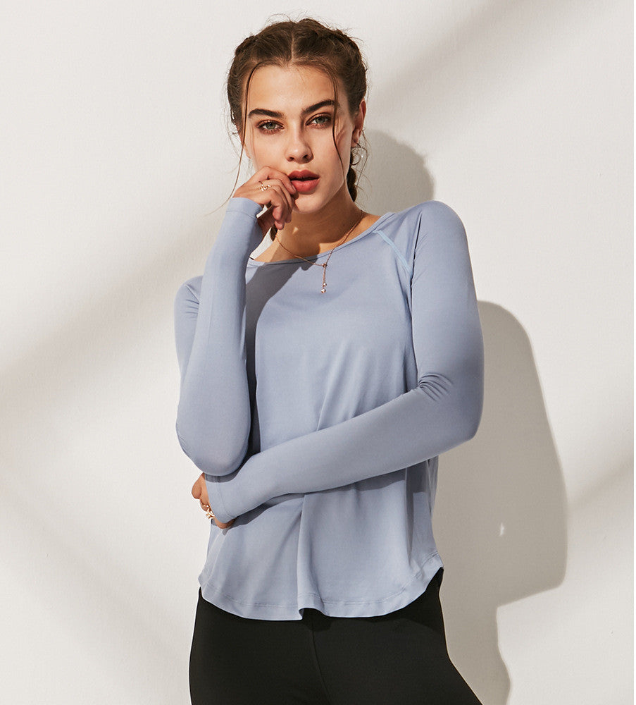 Sports long-sleeved workout clothes women quick-drying