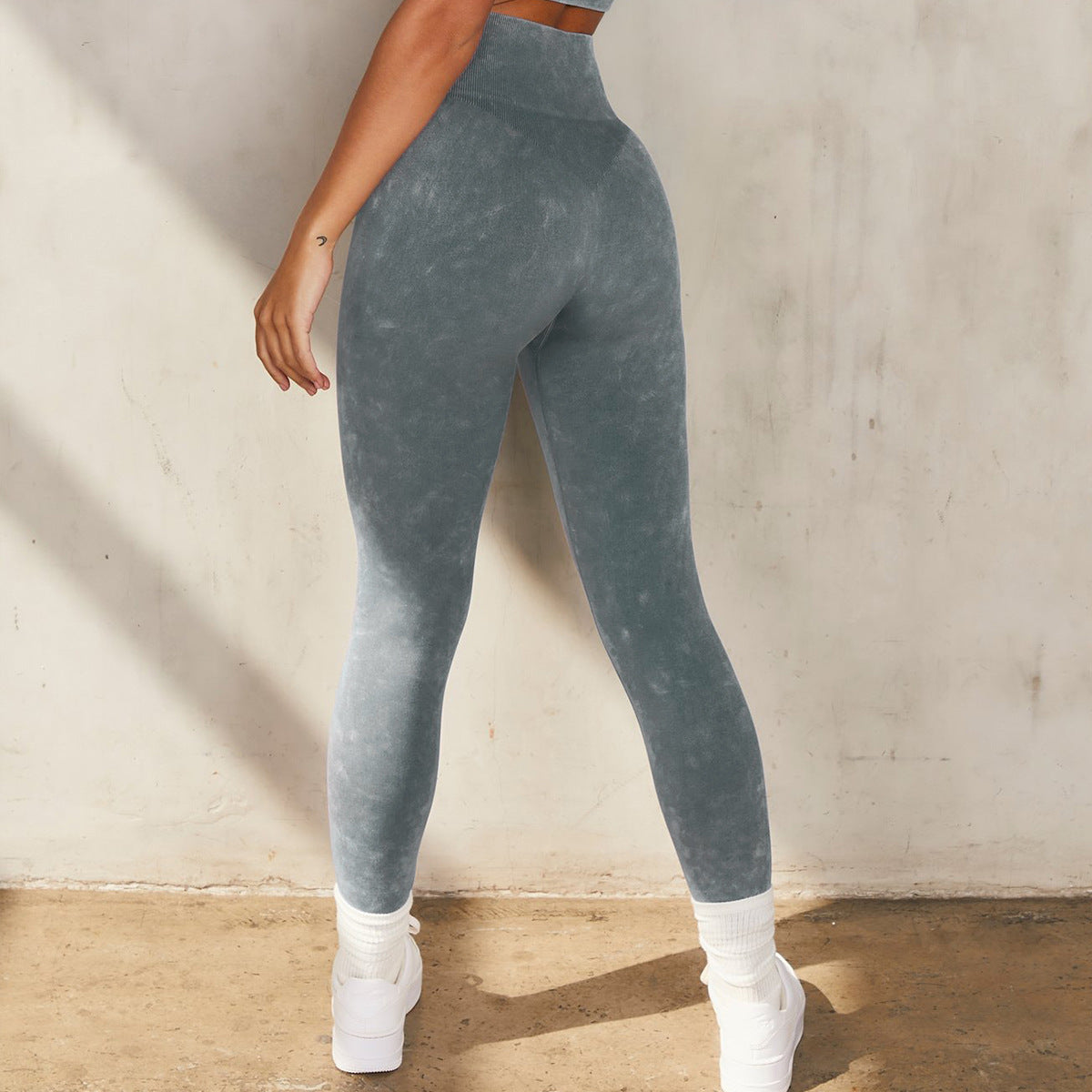 Denim Seamless Knitted Sports Workout Clothes Women