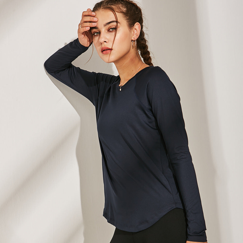 Sports long-sleeved workout clothes women quick-drying