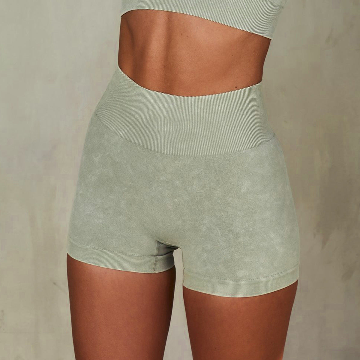 Denim Seamless Knitted Sports Workout Clothes Women