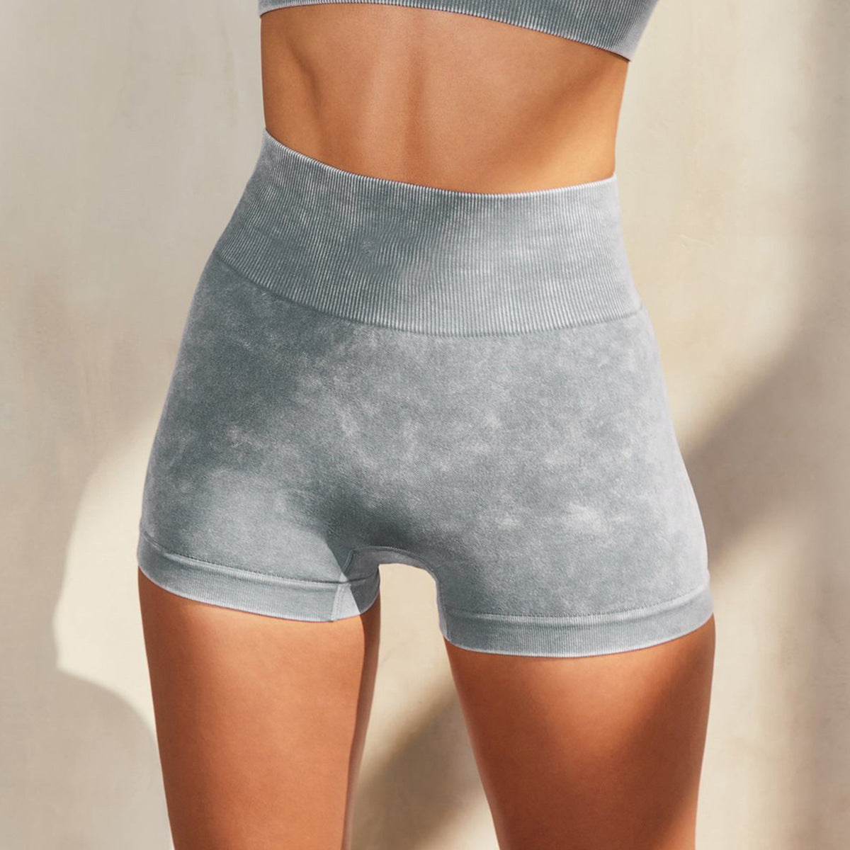 Denim Seamless Knitted Sports Workout Clothes Women